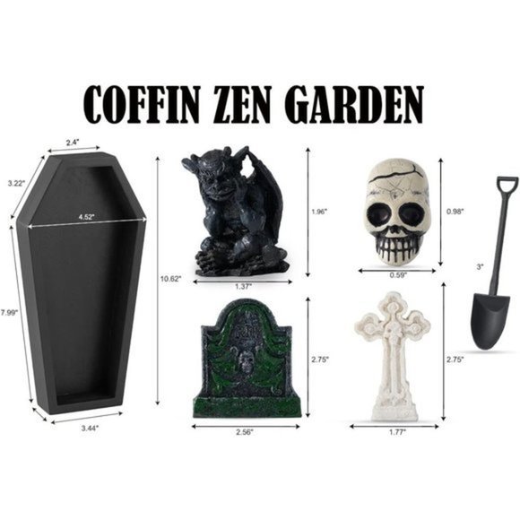 Amazon.com: Coffin Zen Garden with Purple Sand, Halloween  Home Coffin Zen Garden with Purple Sand For‎ Halloween Decor